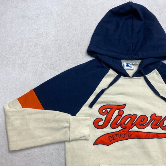 Detroit Tigers Hoodie Mens XS Multicolor MLB Stitches Big Logo Pullover - Picture 6 of 11